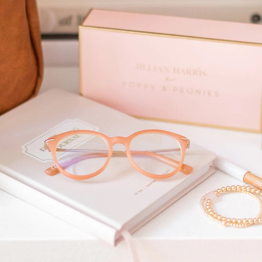 Poppy & Peonies Pink Glasses